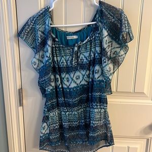 Ricki’s Revolution EUC, worn only a few times, flutter sleeve blouse